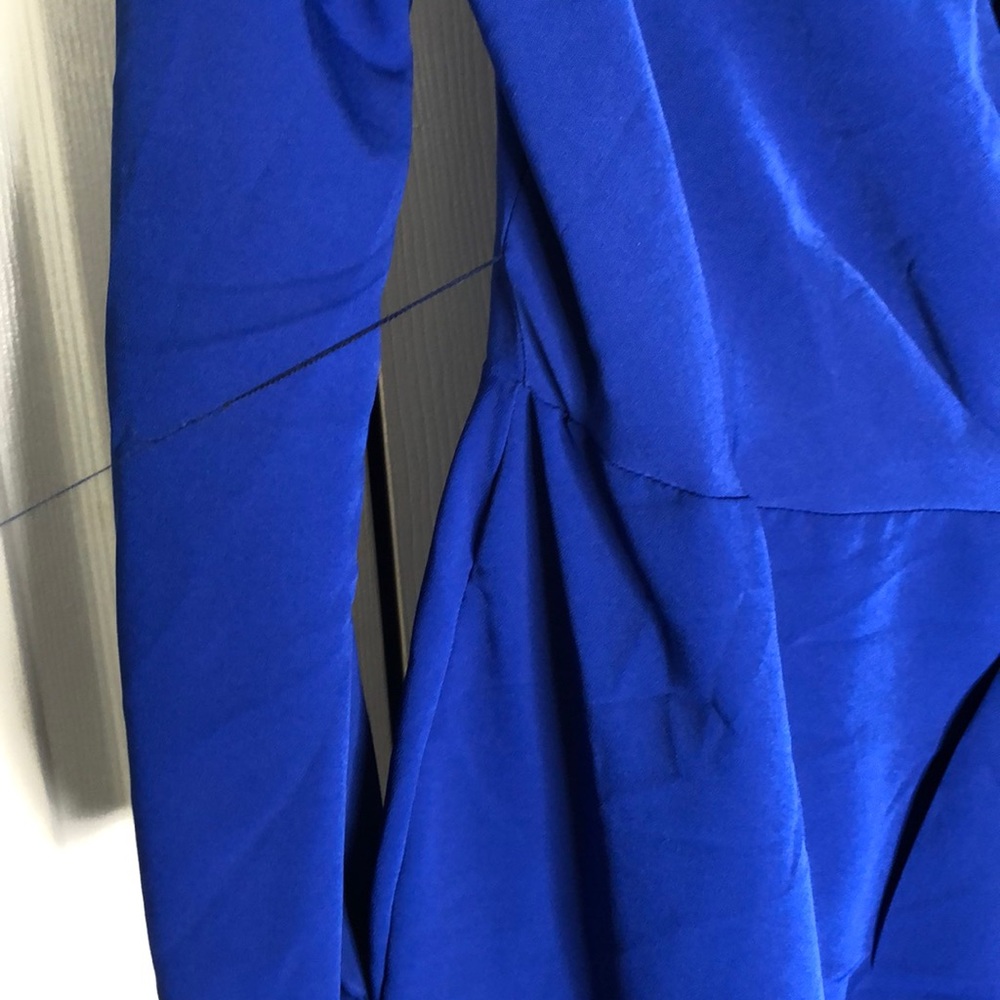 ASOS Royal Blue Long Sleeve Wrap Dress - Picture 6 of 6